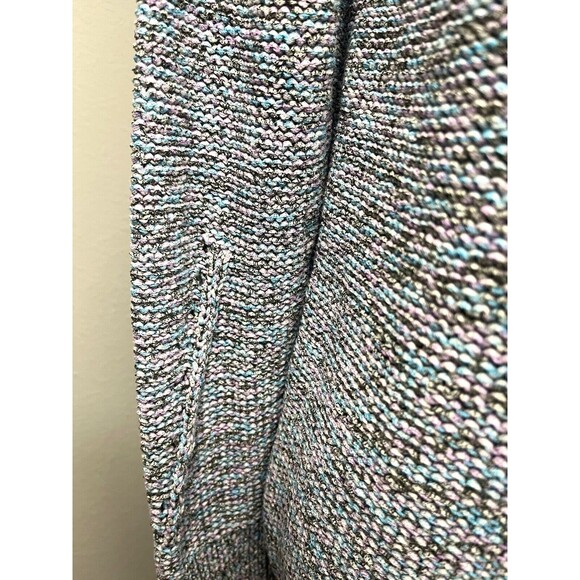 Talbots Women's Sweater Gray with Shades of Blue /Pink Roll Neck Size Medium - Picture 7 of 16